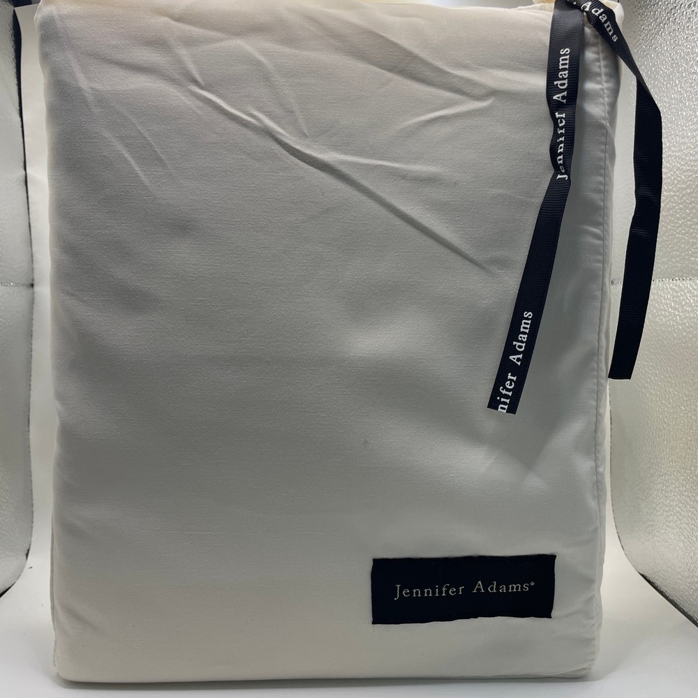 Jennifer Adams Duvet Cover Set King/Cal King White NEW Eternal Collection